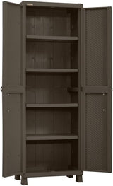 Rimax Cabinet, Resin Plastic, Brown, Tall