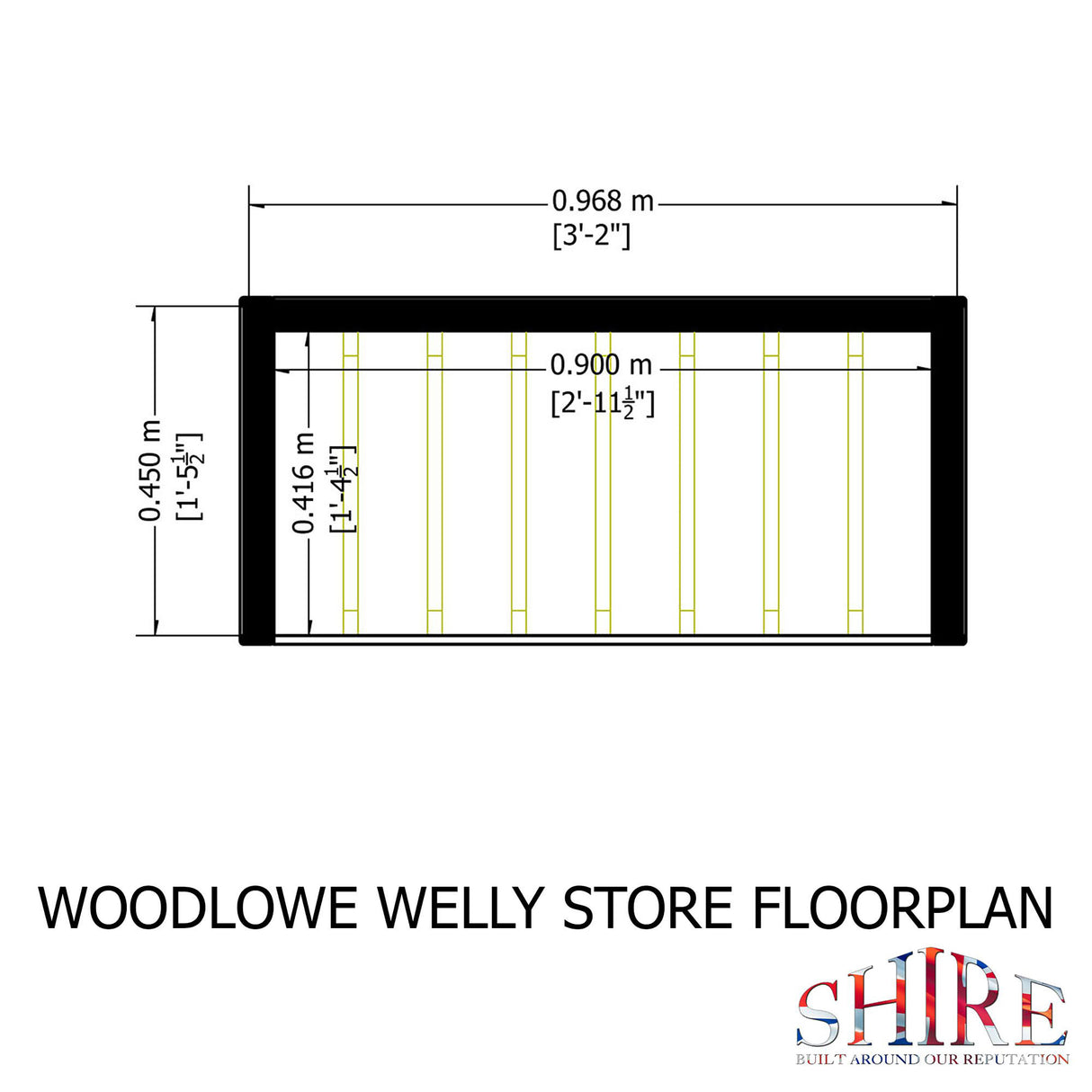 Shire 3x2 Woodlowe Welly Store