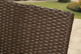 4 Piece Rattan Patio Set - Brown