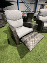 Amalfi Relaxer Reclining Bistro Set in Grey
