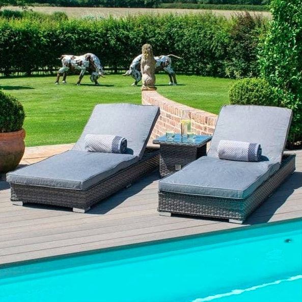 Amalfi Sun Lounger Bed with Side Table