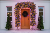 150cm Wide Single Christmas Door Arch - Pre-Lit - Multicolour LED's