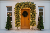 150cm Wide Single Christmas Door Arch - Pre-Lit - Warm White LED's