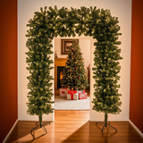 150cm Wide Single Christmas Door Arch - Pre-Lit - Warm White LED's