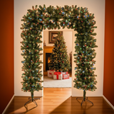 150cm Wide Single Christmas Door Arch - Pre-Lit - Multicolour LED's