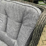 Amalfi High Back 6 Seat Oval Dining Set in Grey