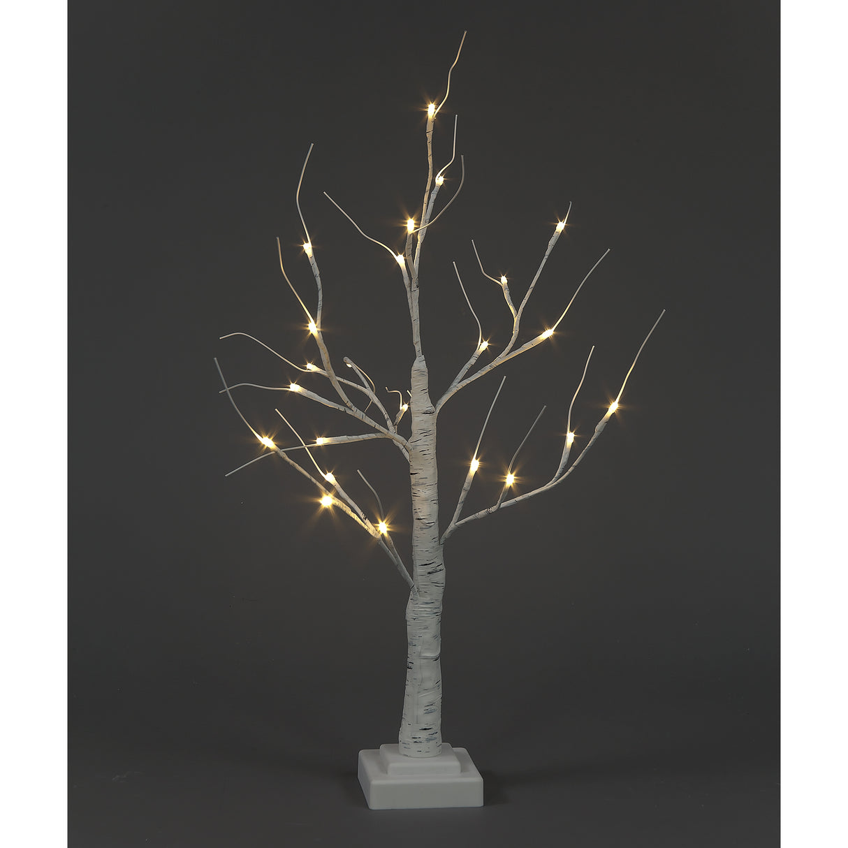 60cm White Birch Tree with 24 Warm White LEDs