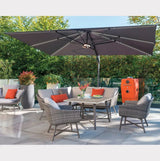 Kettler 4x3m Large Free Arm Garden Parasol in Stone (FAILED DELIVERY)