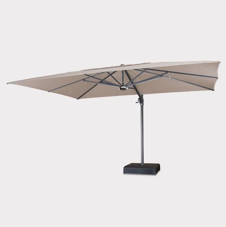 Kettler 4x3m Large Free Arm Garden Parasol in Stone (FAILED DELIVERY)