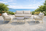 Harbour 4 Seat Garden Furniture Lounge Set - Beige