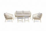 Harbour 4 Seat Garden Furniture Lounge Set - Beige