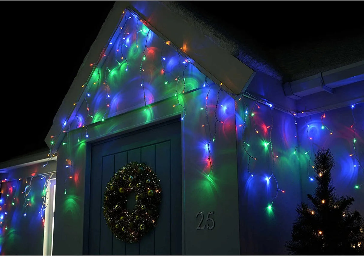 1000 LED String/Fairy Icicle Lights - Mulicolour