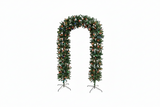 150cm Wide Single Curved Christmas Door Arch - Pre-Lit - Multicolour LED's