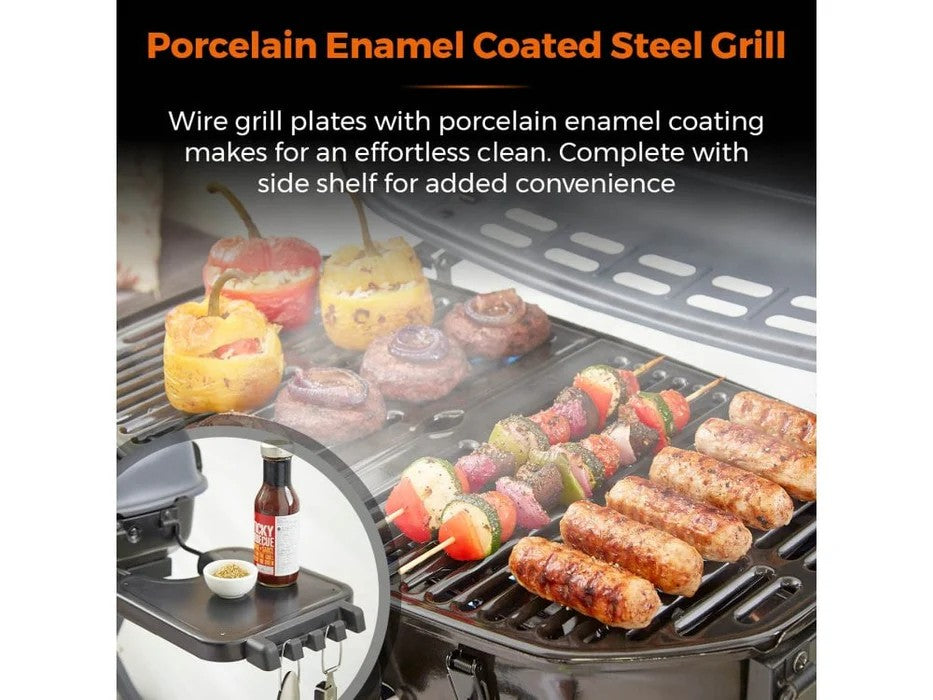 Tower Tourer Barbecue Portable Gas Grill - 2 Burner, Foldable with Wheels