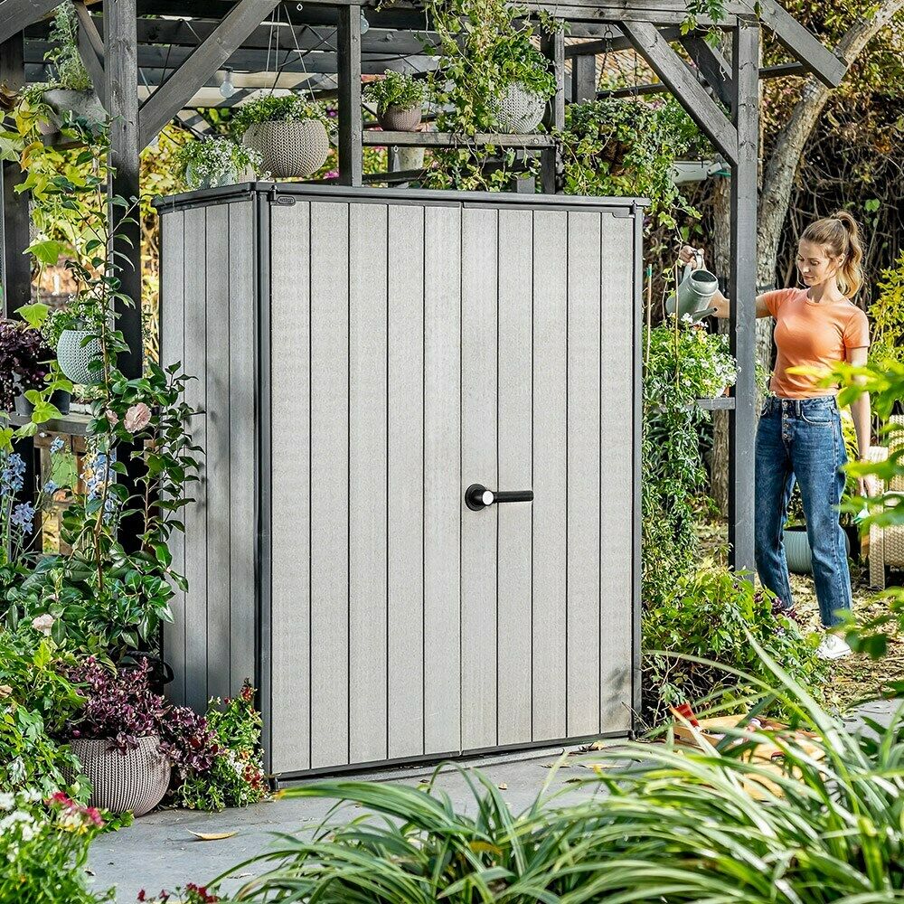 Keter High Store Plus Vertical Storage Shed Garden Store Direct