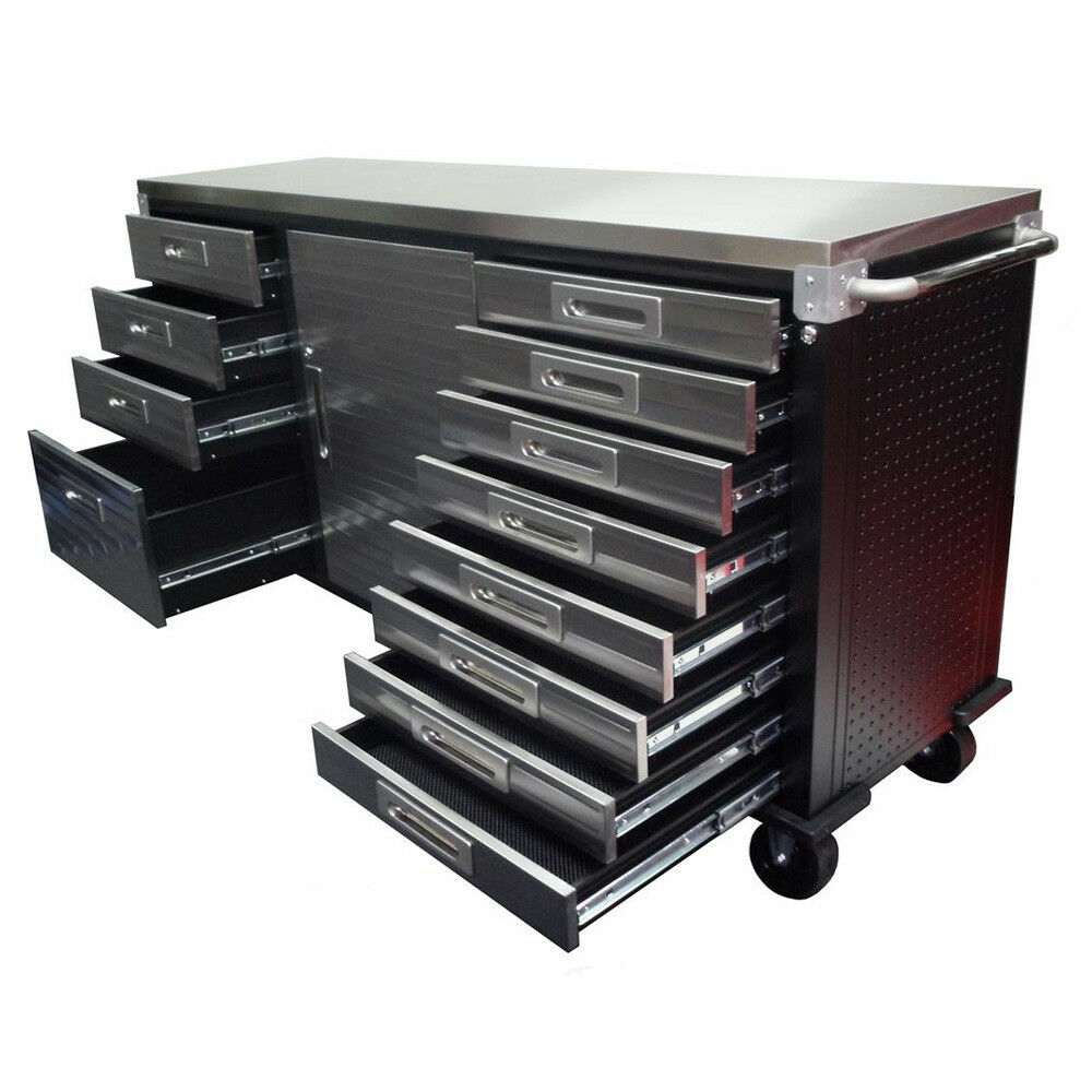 Seville Classics 12 drawer Workbench Ultra HD stainless steel