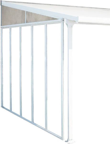 Patio Cover Side Wall 4m - White Acryl