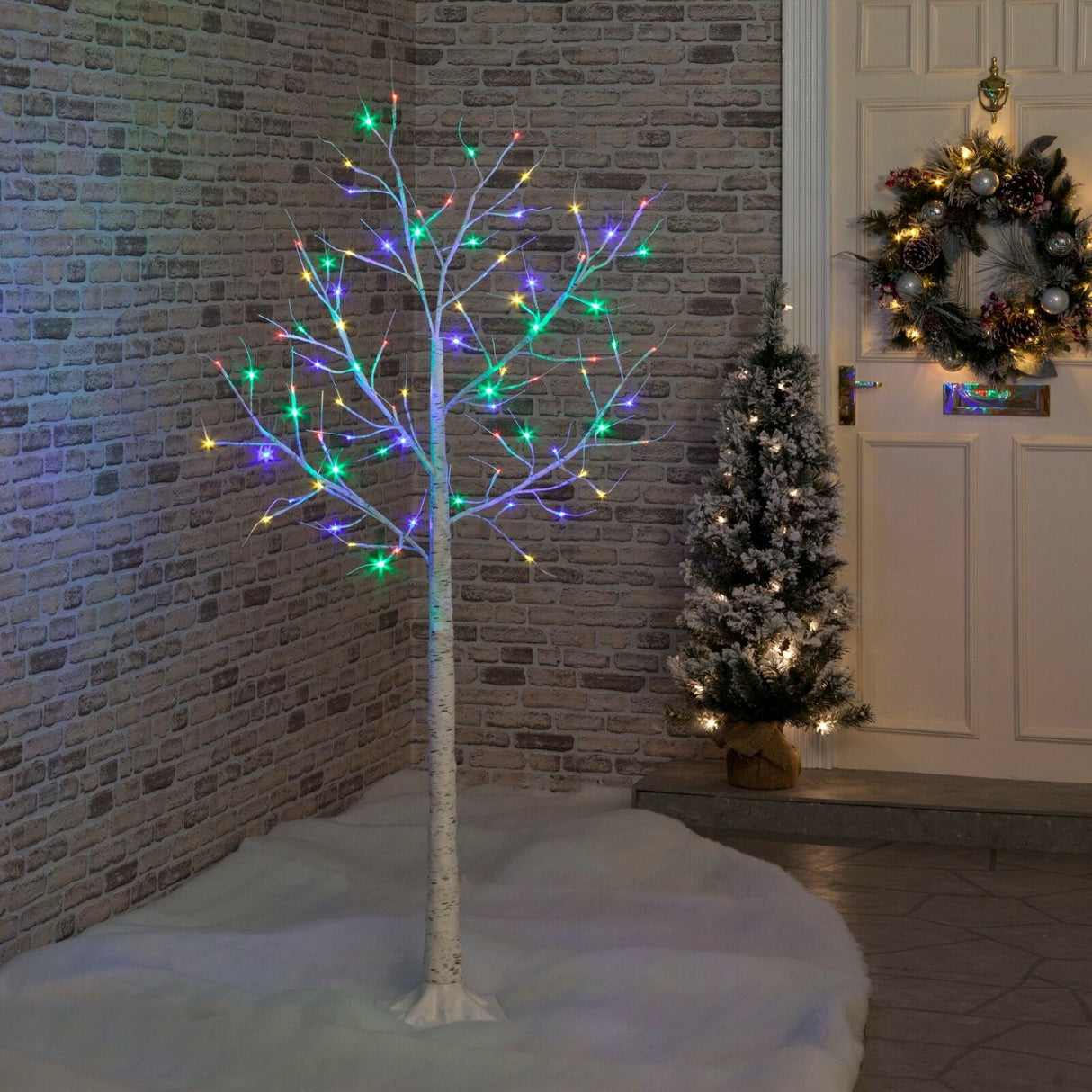 1.2m Birch Tree with 48 Multi-Coloured LEDs