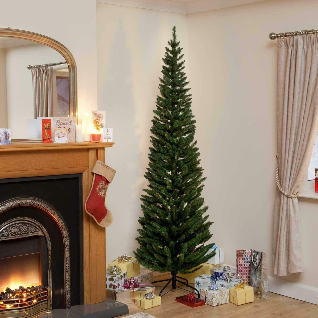 Slim Pencil Christmas Tree Green - 5ft/150cm