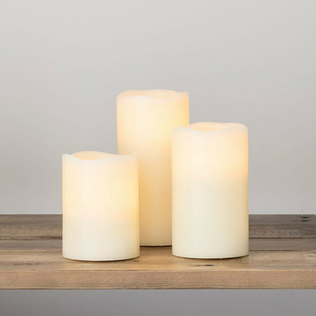 Set of 3 Battery Operated LED Flameless Candles