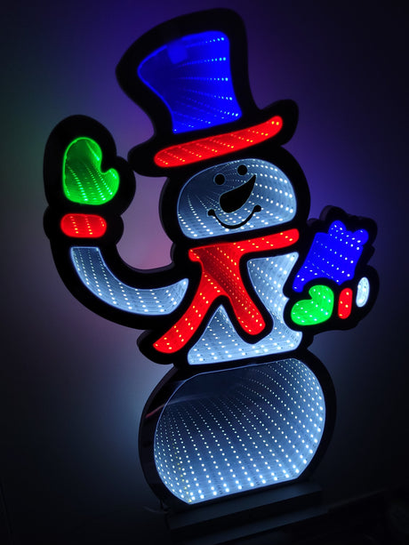 56cm Infinity LED Snowman with Metal Base