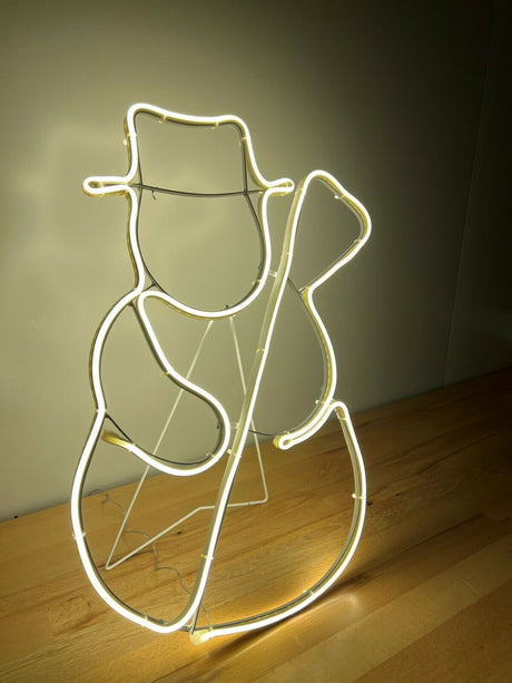 Snowman LED Rope Light Silhouette