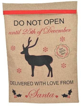 Large Traditional Vintage Hessian Santa Sack