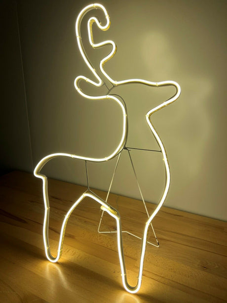 Reindeer LED Rope Light Silhouette