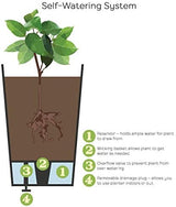 15cm Sonata Recycled Rubber Plant Pot Slate