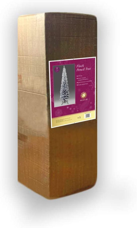 Slim Pencil Christmas Tree - Snow Flocked 5ft