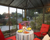 Ledro 3.6m x 3.6m Enclosed Gazebo Kit - Grey Structure & Hybrid Panels