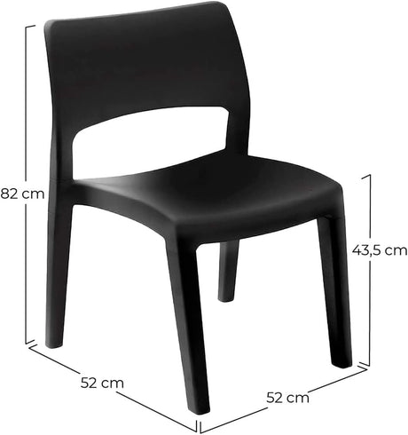 Klik Klak Stackable Garden Chair in Anthracite