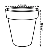 Elho Green Basics Top Planter High 35 - Flowerpot - cotton white