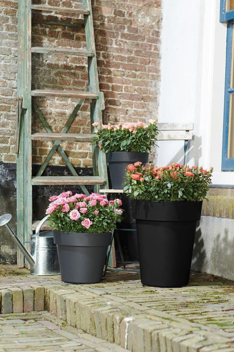 Green Basics Top Planter High 35cm - Living Black