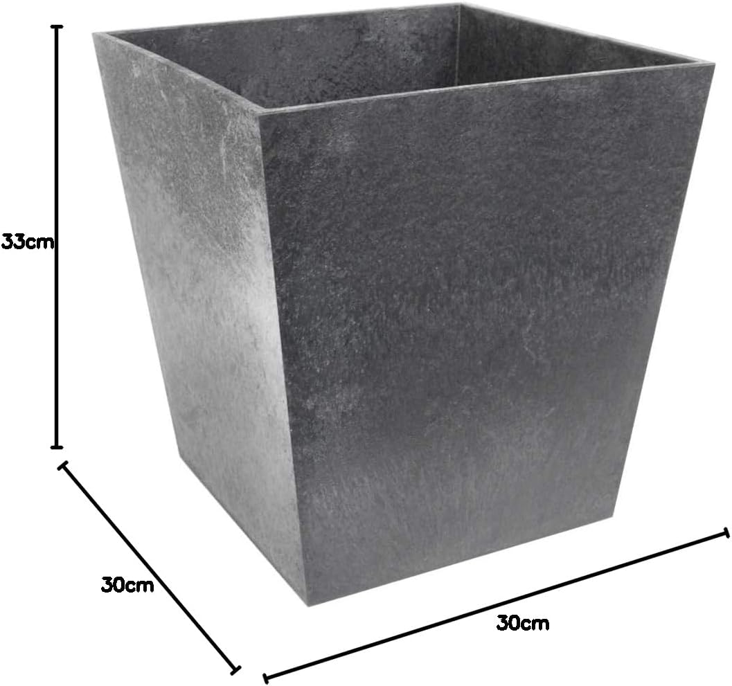 33cm Sonata Recycled Rubber Plant Pot Pewter