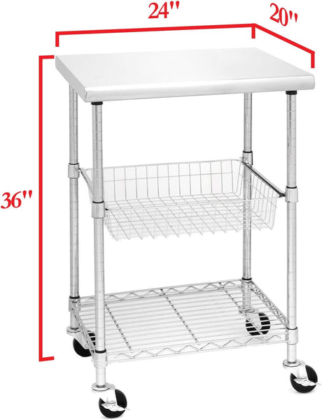Stainless Steel Top Professional Kitchen Cart Workstation