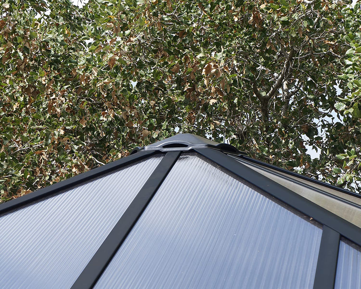 Ledro 3.6m x 3.6m Enclosed Gazebo Kit - Grey Structure & Hybrid Panels