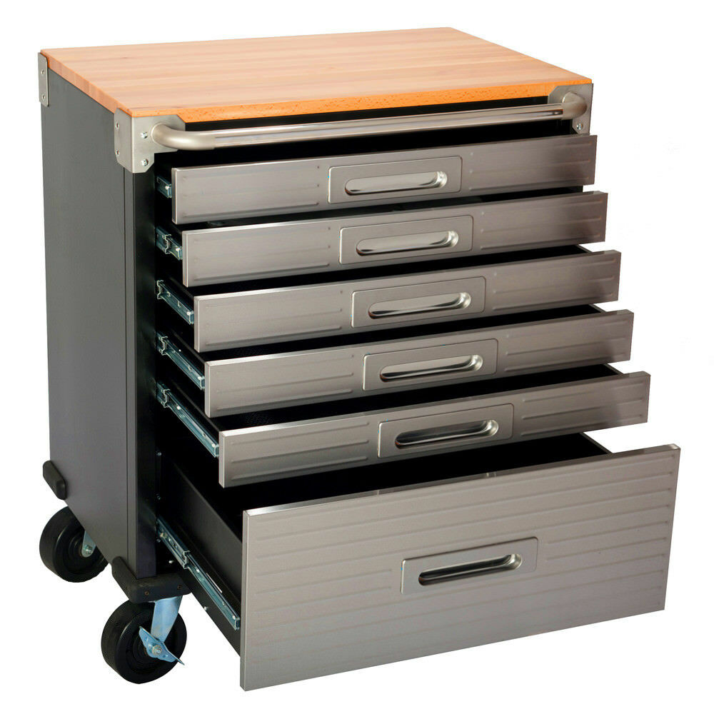 6 Drawer Rolling Cabinet Workbench
