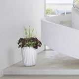 Crescent Garden Pleat Planter 15" Ash
