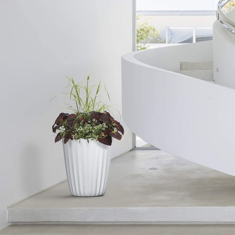 Crescent Garden Pleat Planter 15" Ash