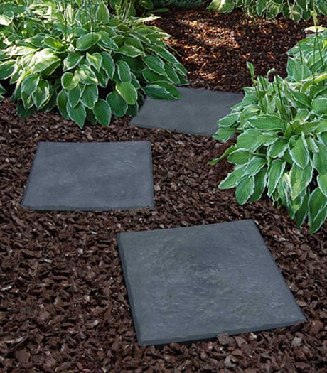 Recycled Rubber Stepping Stone Square Slate