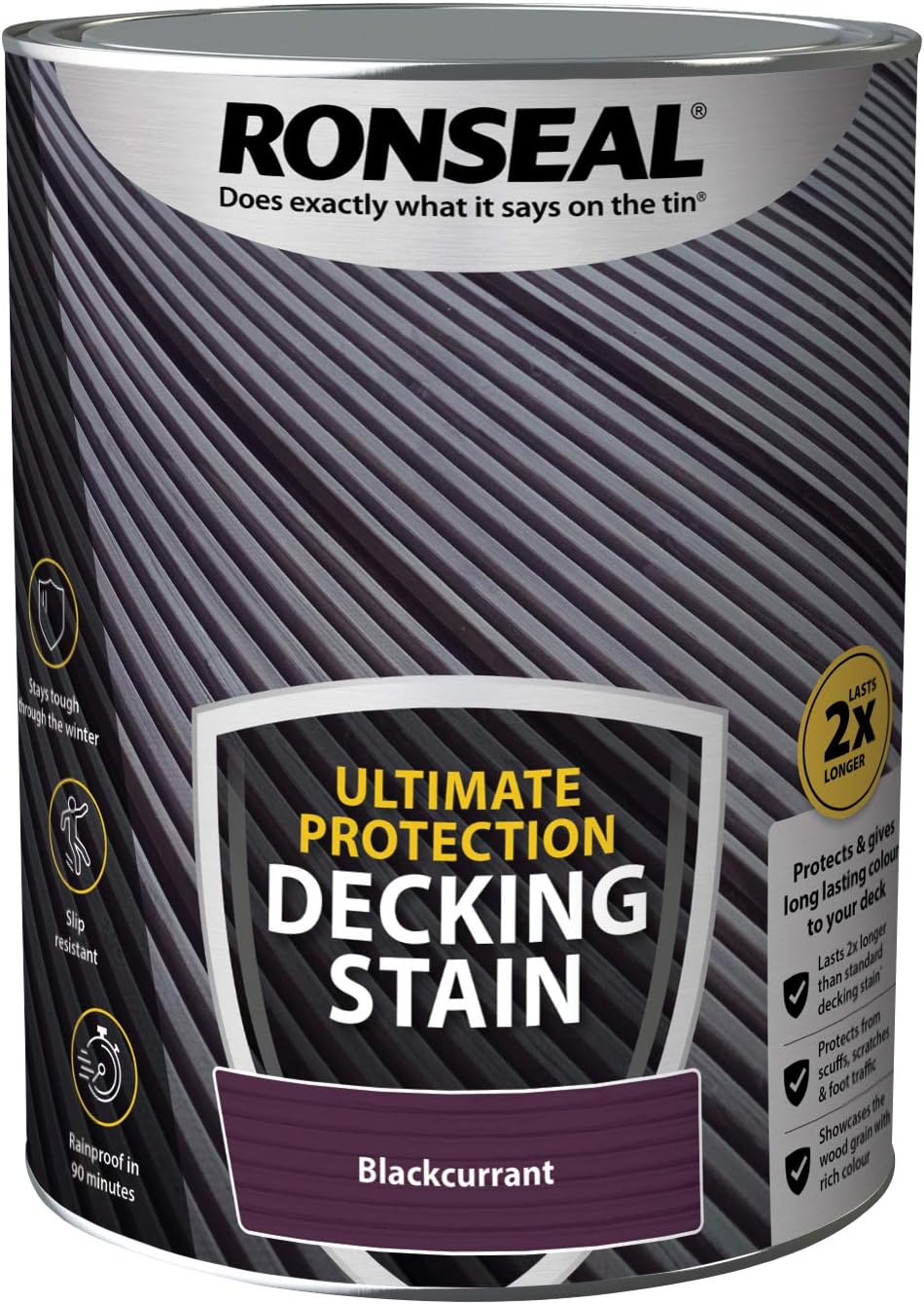 Ronseal Ultimate Decking Stain 5L Blackcurrant