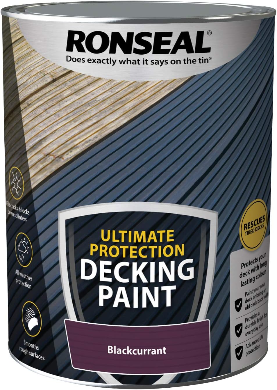 Ronseal Ultimate Decking Paint Blackcurrant 5L
