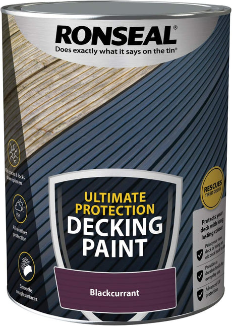 Ronseal Ultimate Decking Paint Blackcurrant 5L