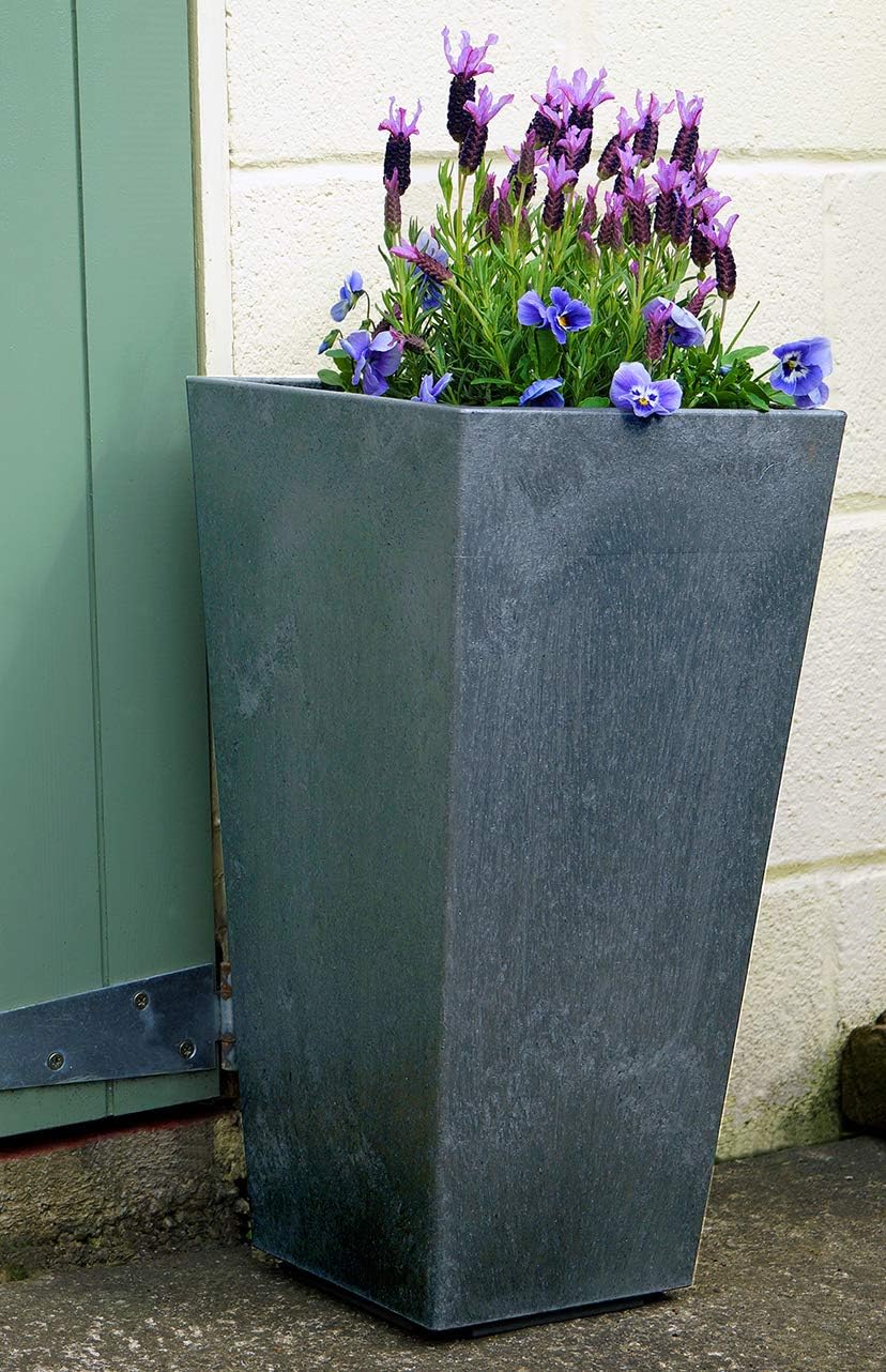 70cm Sonata Recycled Rubber Plant Pot Pewter