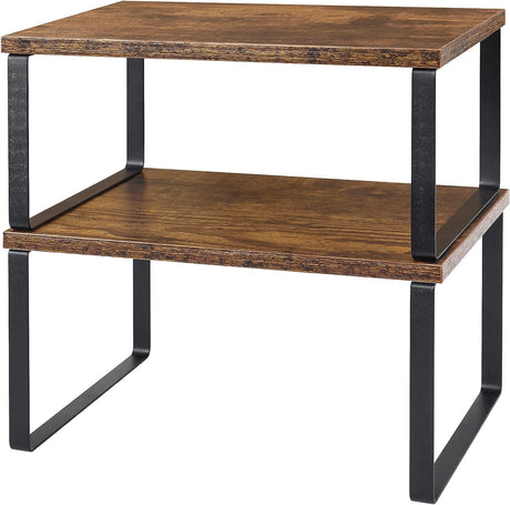 Wooden top Storage Shelves - Set of 2