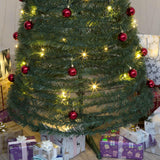 Pre-Lit Pop up Christmas Tree with Red Baubles - Mains Operated - 6ft/180cm