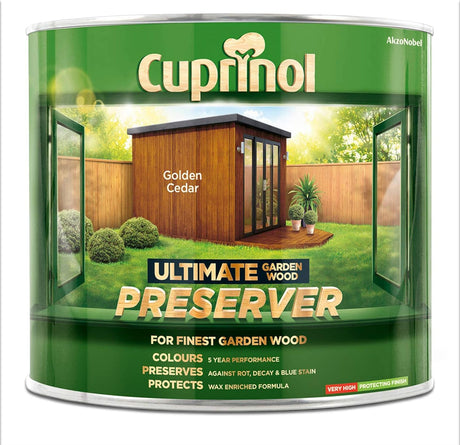 Cuprinol Ultimate Garden Wood Preserver 1L Golden Cedar