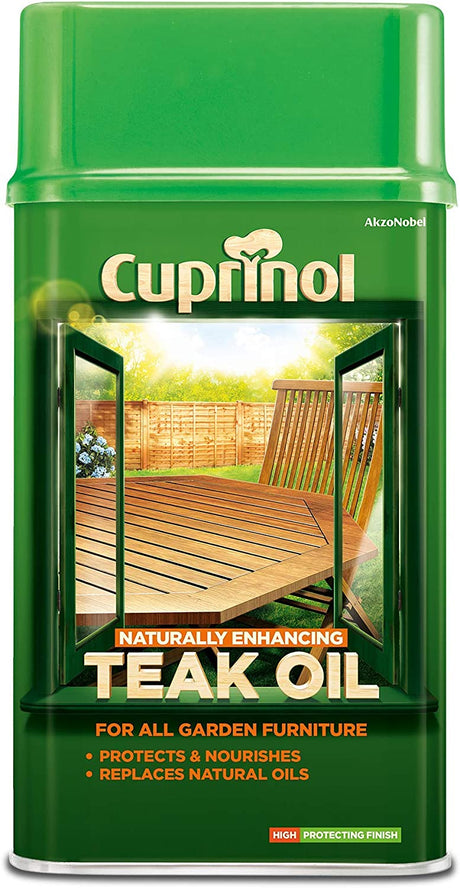 Cuprinol Garden Furniture Teak Oil - Clear - 1L