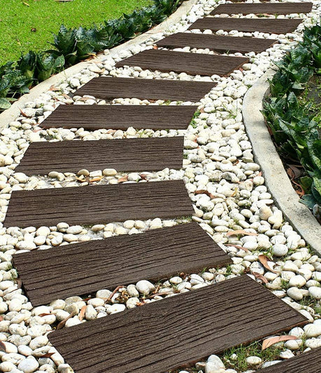 Recycled Rubber Stepping Stone Earth Rail Road Tie